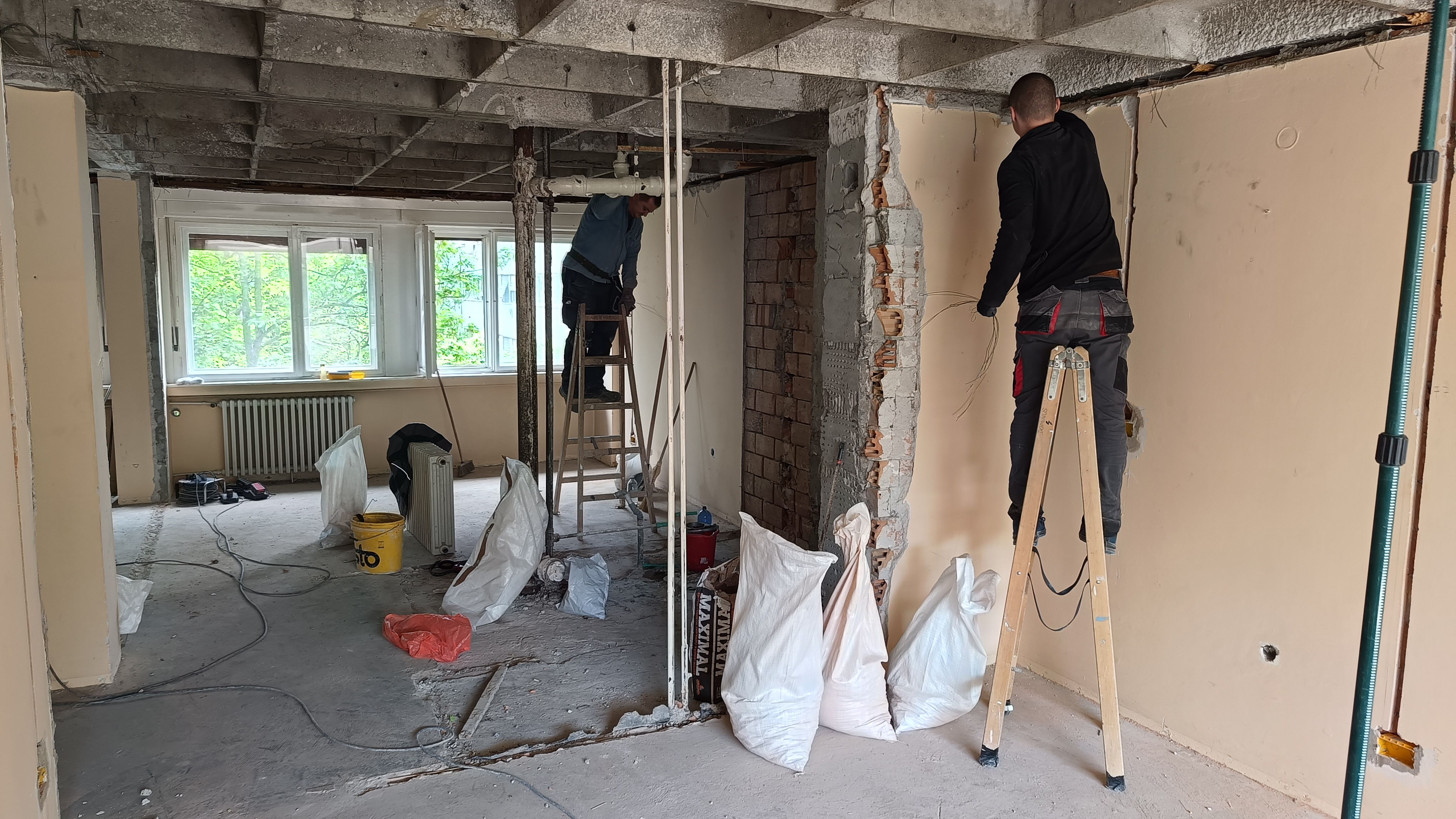 Rekonstrukcija stana na Miljakovcu - instalacije i građevinski radovi